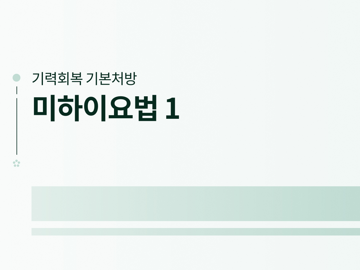 미하이요법 1